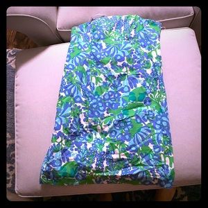 Lily Pulitzer strapless blue dress size 8